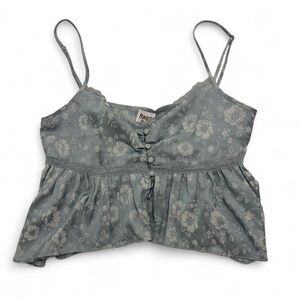 Princess Polly Blue Satin Crop Top